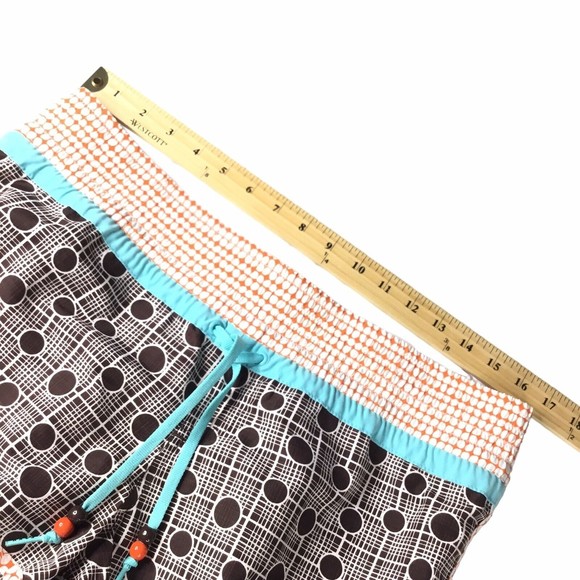 Roxy Size 11 Brown orange geometric board shorts Polyester Style L469569 - Picture 7 of 12
